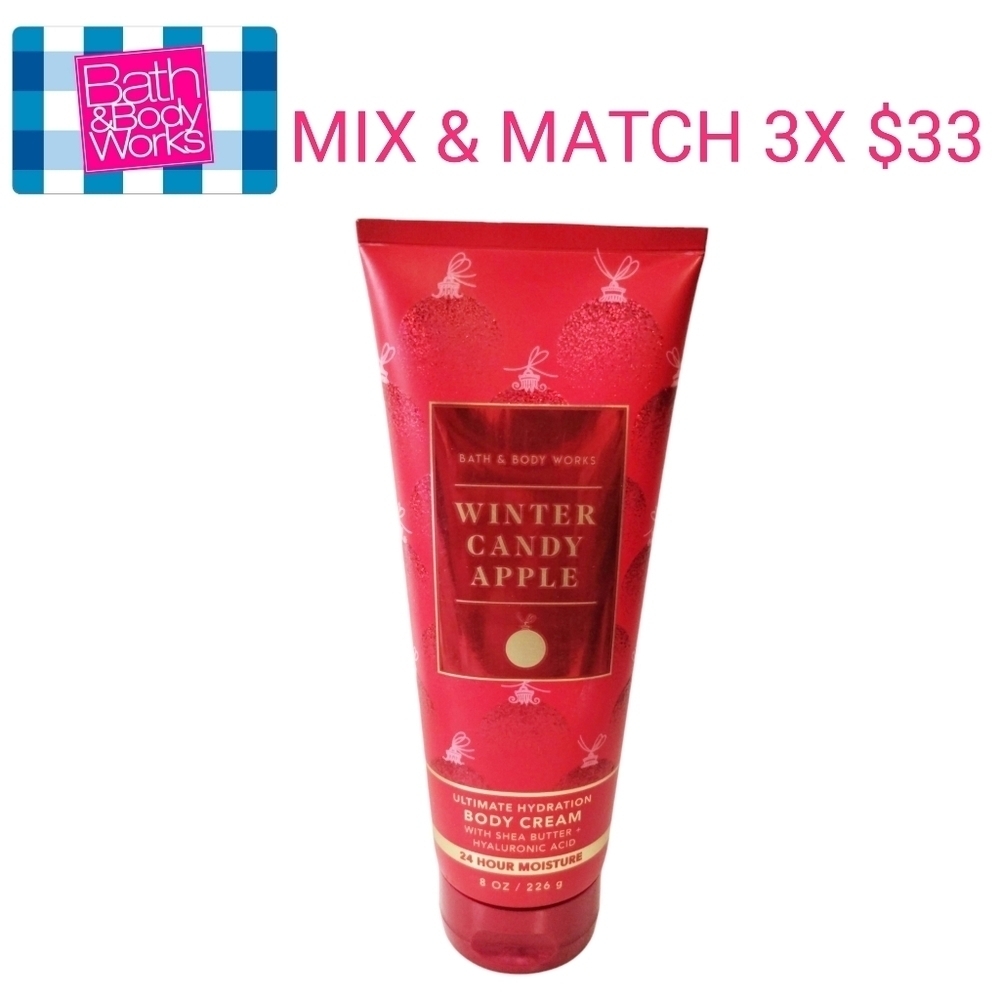 Bath and Body Works WINTER CANDY APPLE Ultimate Hydrating Body Cream SALE 3x $33